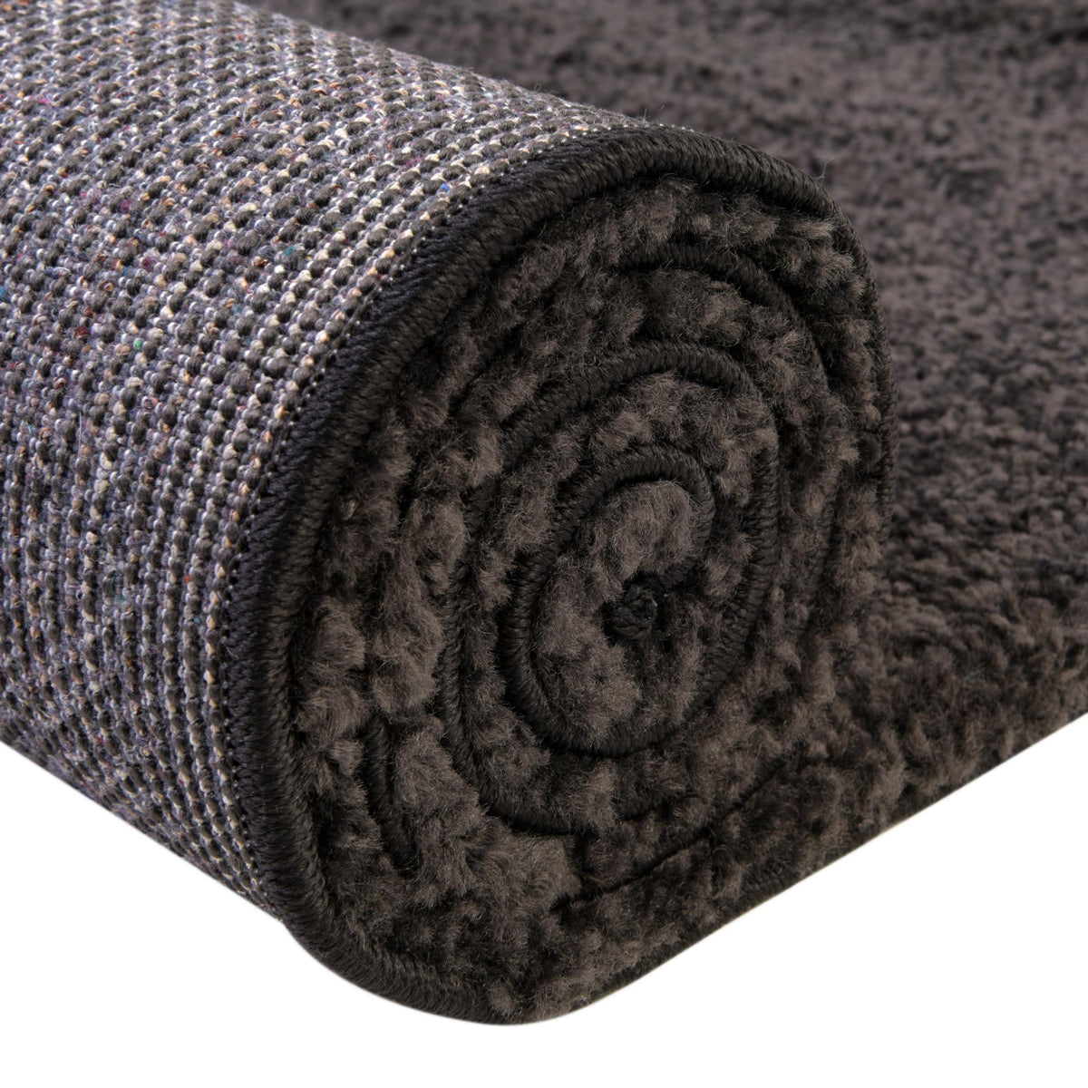 Solid Shag Seaside Collection Area Rug - Azure Cove (Charcoal) Rectangle Charcoal  lifestyle 11