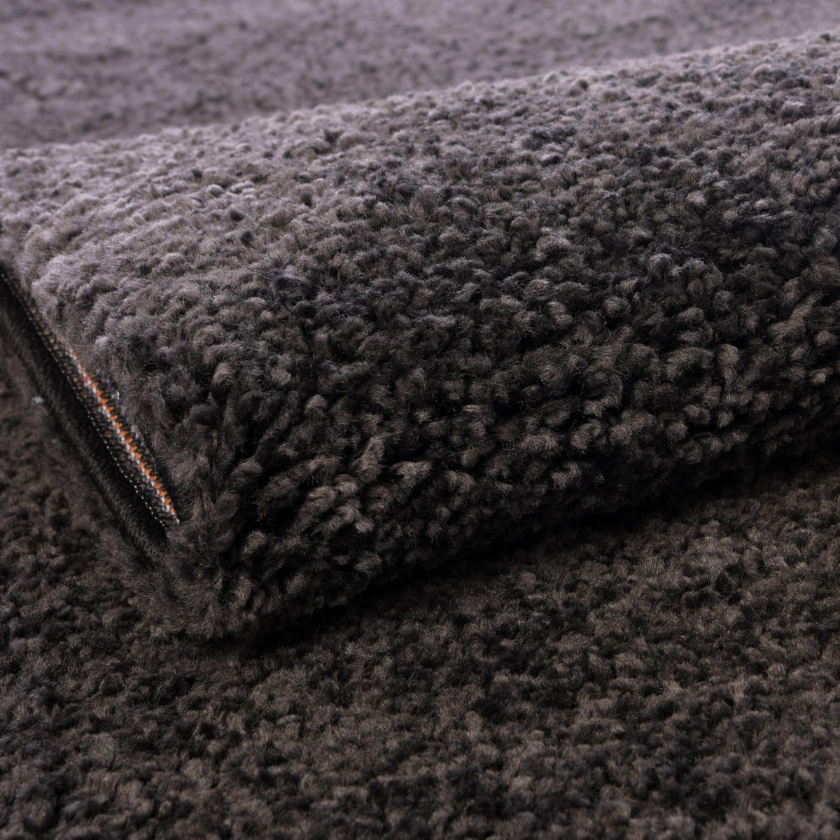 Solid Shag Seaside Collection Area Rug - Azure Cove (Charcoal) Rectangle Charcoal  lifestyle 15