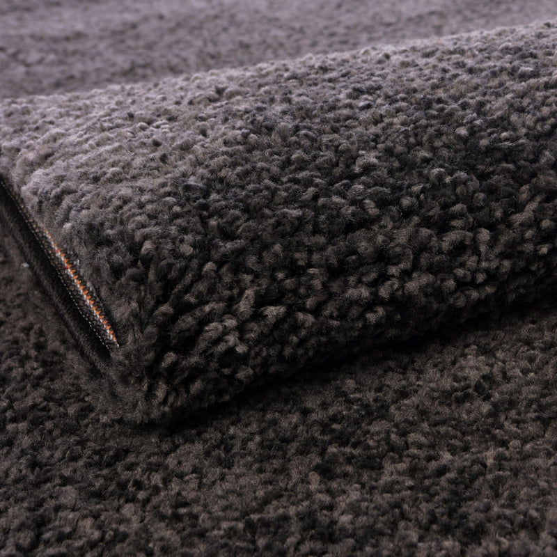 Solid Shag Seaside Collection Area Rug - Azure Cove (Charcoal) Rectangle Charcoal  lifestyle 15