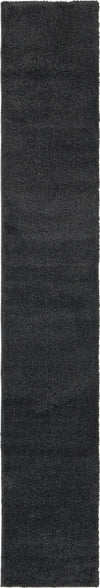 Solid Shag Seaside Collection Area Rug - Azure Cove (Charcoal) Runner Charcoal  lifestyle 22