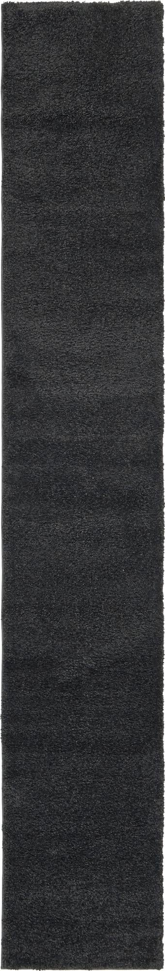 Solid Shag Seaside Collection Area Rug - Azure Cove (Charcoal) Runner Charcoal  lifestyle 22