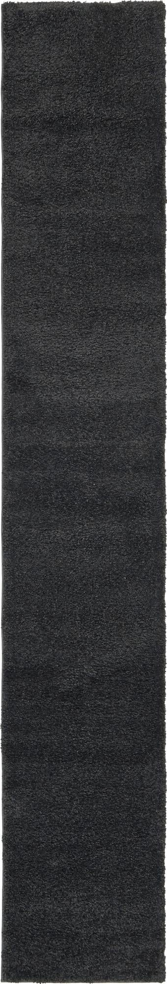 Solid Shag Seaside Collection Area Rug - Azure Cove (Charcoal) Runner Charcoal  lifestyle 22