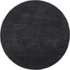 Solid Shag Seaside Collection Area Rug - Azure Cove (Charcoal) Round Charcoal  lifestyle 17