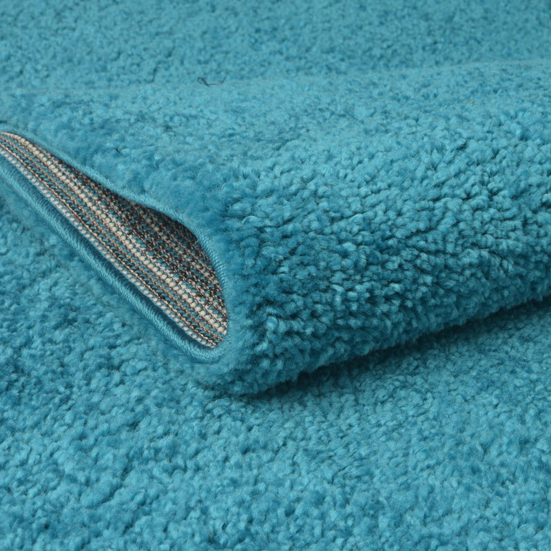 Solid Shag Seaside Collection Area Rug - Azure Cove (Turquoise) Rectangle Turquoise  lifestyle 6