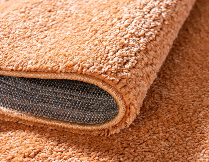 Solid Shag Seaside Collection Area Rug - Azure Cove (Orange) Rectangle Orange  lifestyle 6