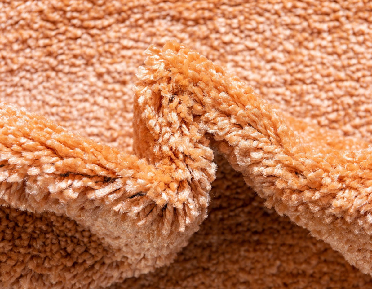 Solid Shag Seaside Collection Area Rug - Azure Cove (Orange) Rectangle Orange  lifestyle 7