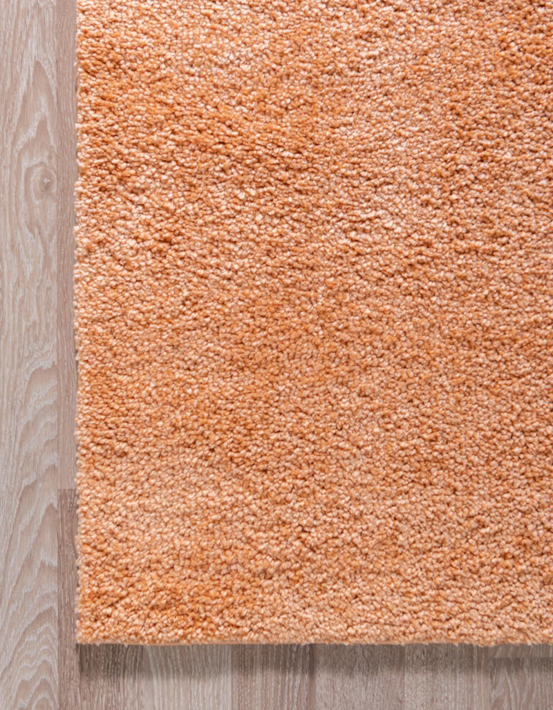 Solid Shag Seaside Collection Area Rug - Azure Cove (Orange) Rectangle Orange  lifestyle 8