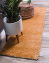 Solid Shag Seaside Collection Area Rug - Azure Cove (Orange) Runner Orange  lifestyle 12