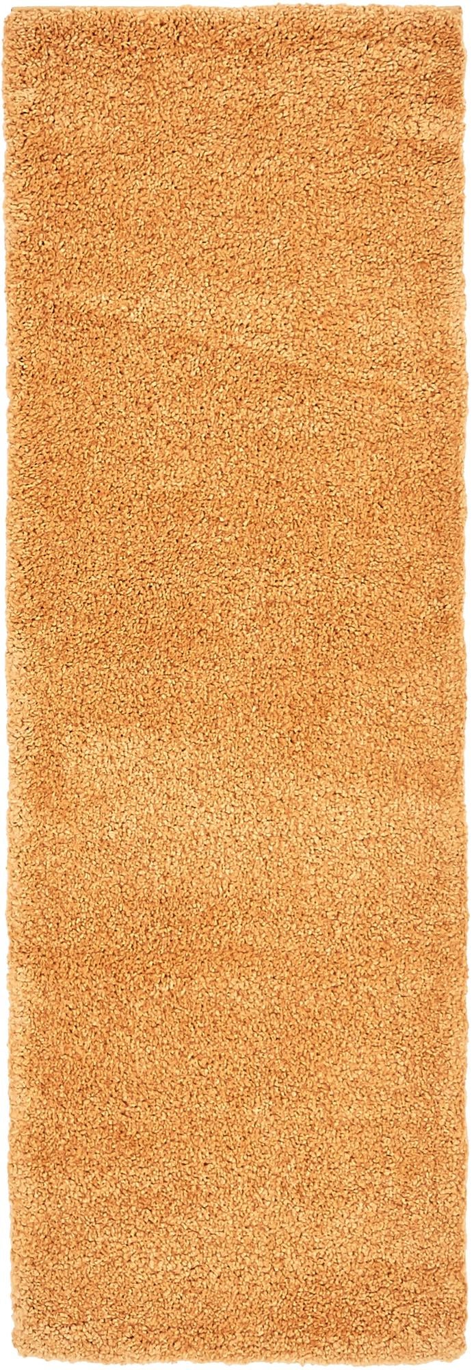 Solid Shag Seaside Collection Area Rug - Azure Cove (Orange) Runner Orange  lifestyle 10