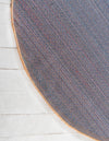 Solid Shag Seaside Collection Area Rug - Azure Cove (Orange) Round Orange  lifestyle 29