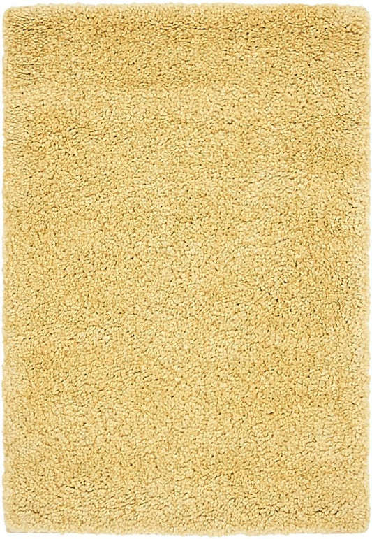 Solid Shag Seaside Collection Area Rug - Azure Cove (Yellow) Rectangle Yellow Main
