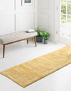 Solid Shag Seaside Collection Area Rug - Azure Cove (Yellow) Runner Yellow  lifestyle 20