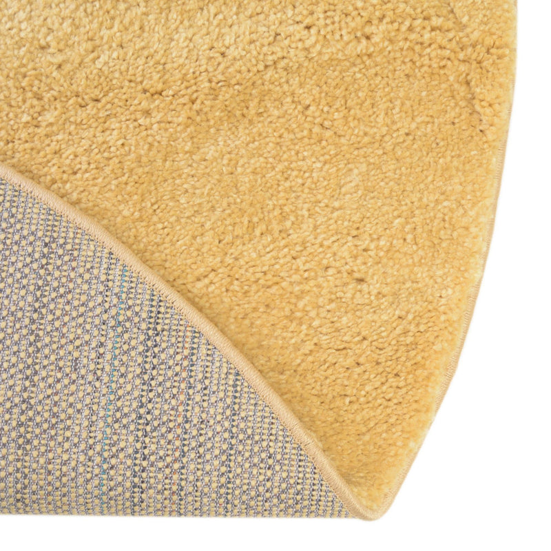 Solid Shag Seaside Collection Area Rug - Azure Cove (Yellow) Round Yellow  lifestyle 26