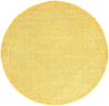 Solid Shag Seaside Collection Area Rug - Azure Cove (Yellow) Round Yellow  lifestyle 17
