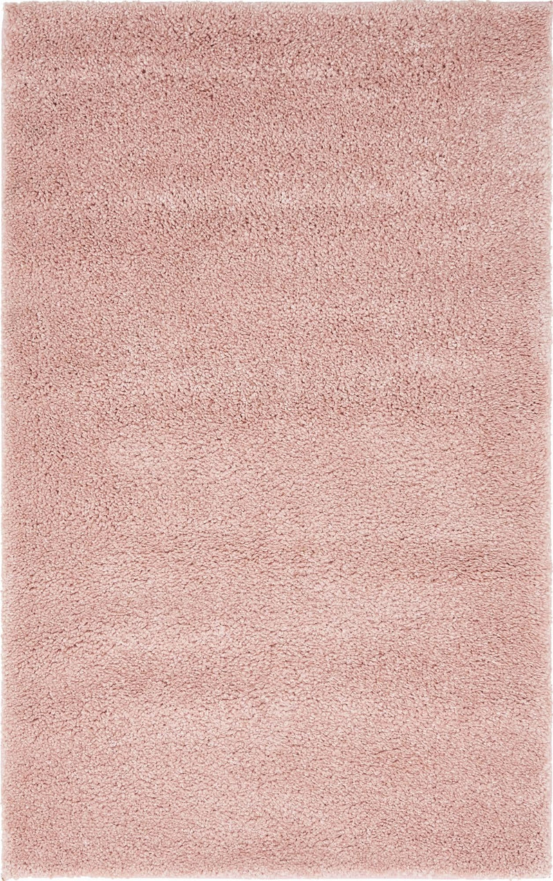 Solid Shag Seaside Collection Area Rug - Azure Cove (Pink) Rectangle Pink  lifestyle 2