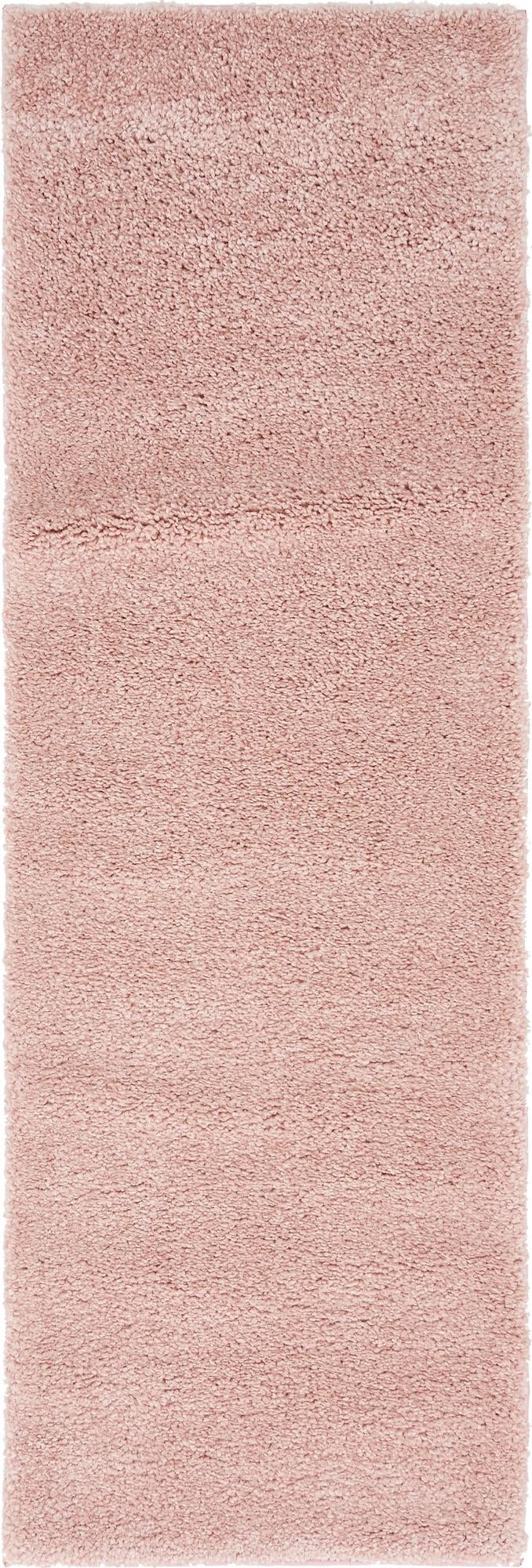 Solid Shag Seaside Collection Area Rug - Azure Cove (Pink) Runner Pink  lifestyle 15