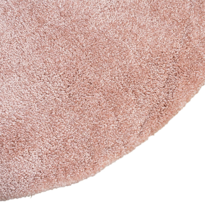 Solid Shag Seaside Collection Area Rug - Azure Cove (Pink) Round Pink  lifestyle 26