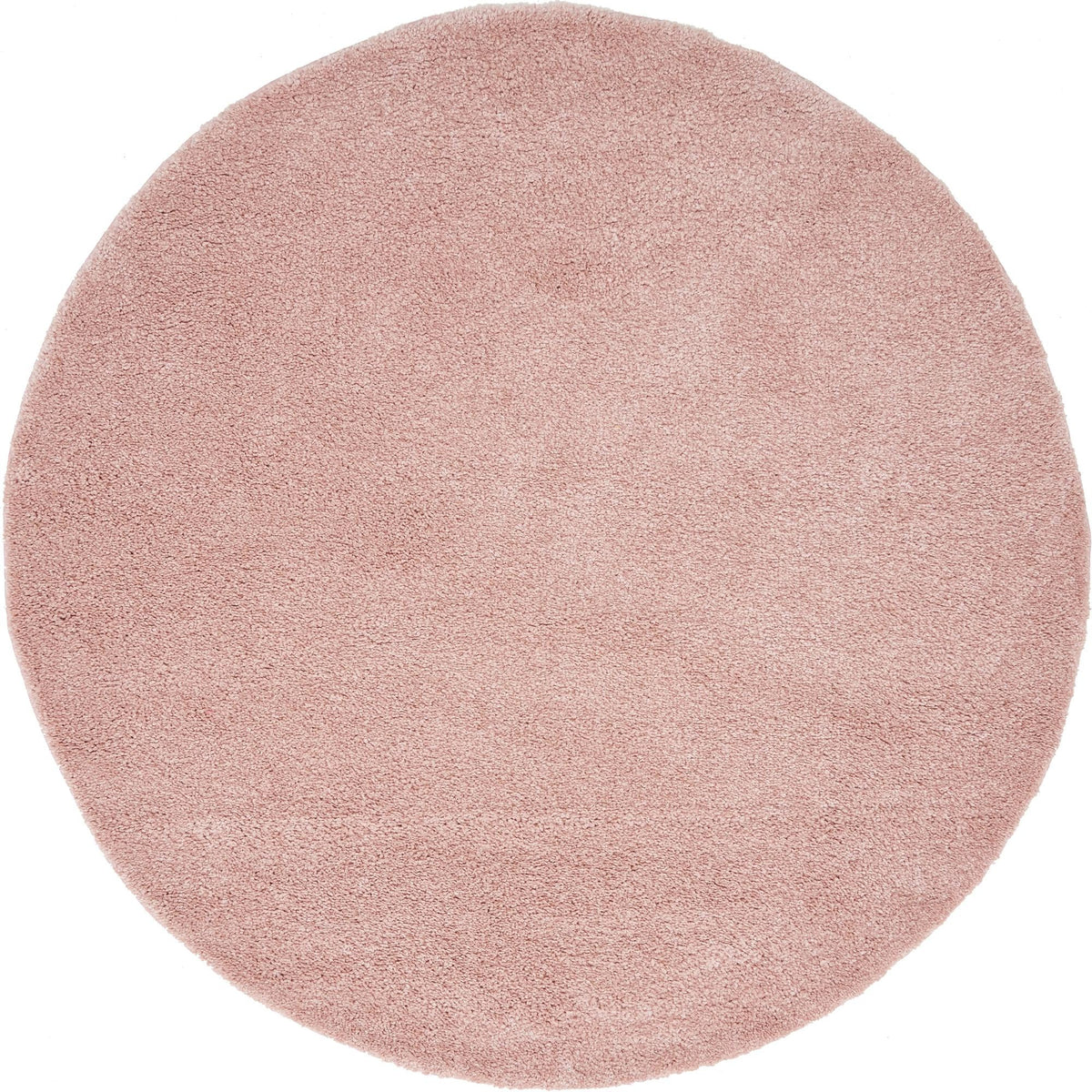 Solid Shag Seaside Collection Area Rug - Azure Cove (Pink) Round Pink  lifestyle 16