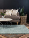 Solid Shag Seaside Collection Area Rug - Azure Cove (Light Blue) Rectangle Light Blue  lifestyle 4