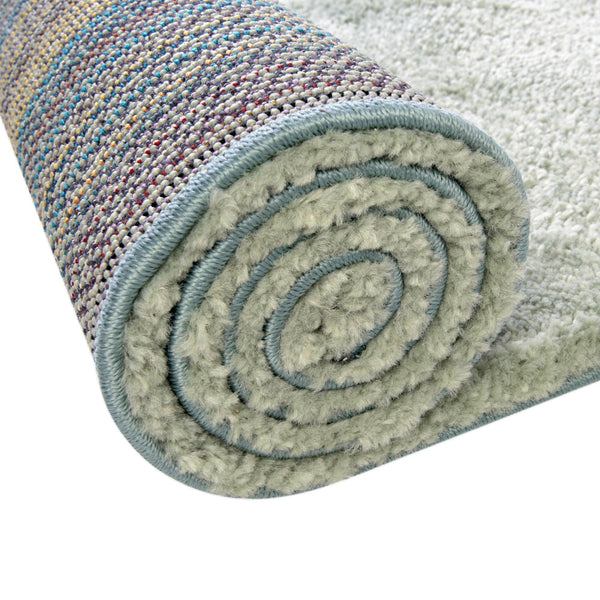 Solid Shag Seaside Collection Area Rug - Azure Cove (Light Blue) Rectangle Light Blue  lifestyle 12