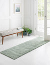 Solid Shag Seaside Collection Area Rug - Azure Cove (Light Blue) Runner Light Blue  lifestyle 22