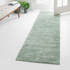 Solid Shag Seaside Collection Area Rug - Azure Cove (Light Blue) Runner Light Blue  lifestyle 48
