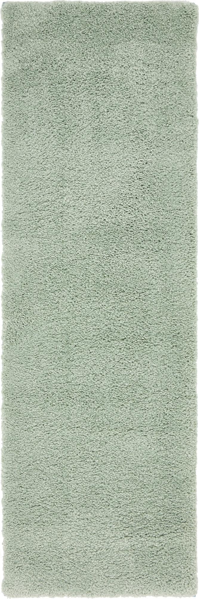 Solid Shag Seaside Collection Area Rug - Azure Cove (Light Blue) Runner Light Blue  lifestyle 18