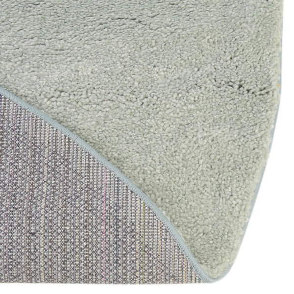 Solid Shag Seaside Collection Area Rug - Azure Cove (Light Blue) Round Light Blue  lifestyle 35