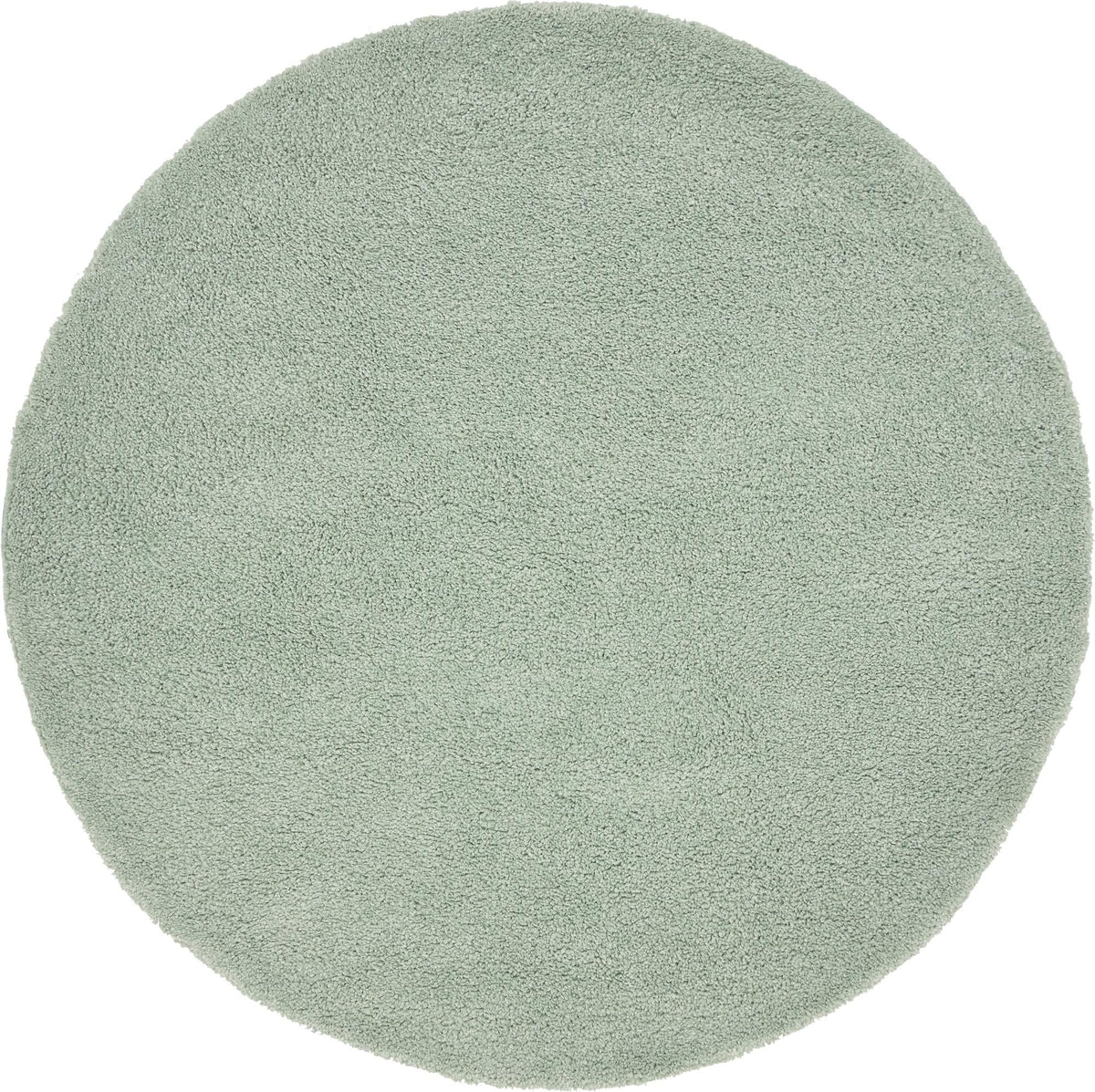 Solid Shag Seaside Collection Area Rug - Azure Cove (Light Blue) Round Light Blue  lifestyle 19
