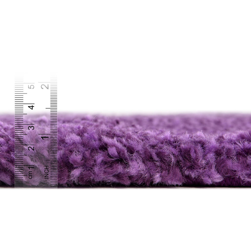 Solid Shag Seaside Collection Area Rug - Azure Cove (Violet) Rectangle Violet  lifestyle 15
