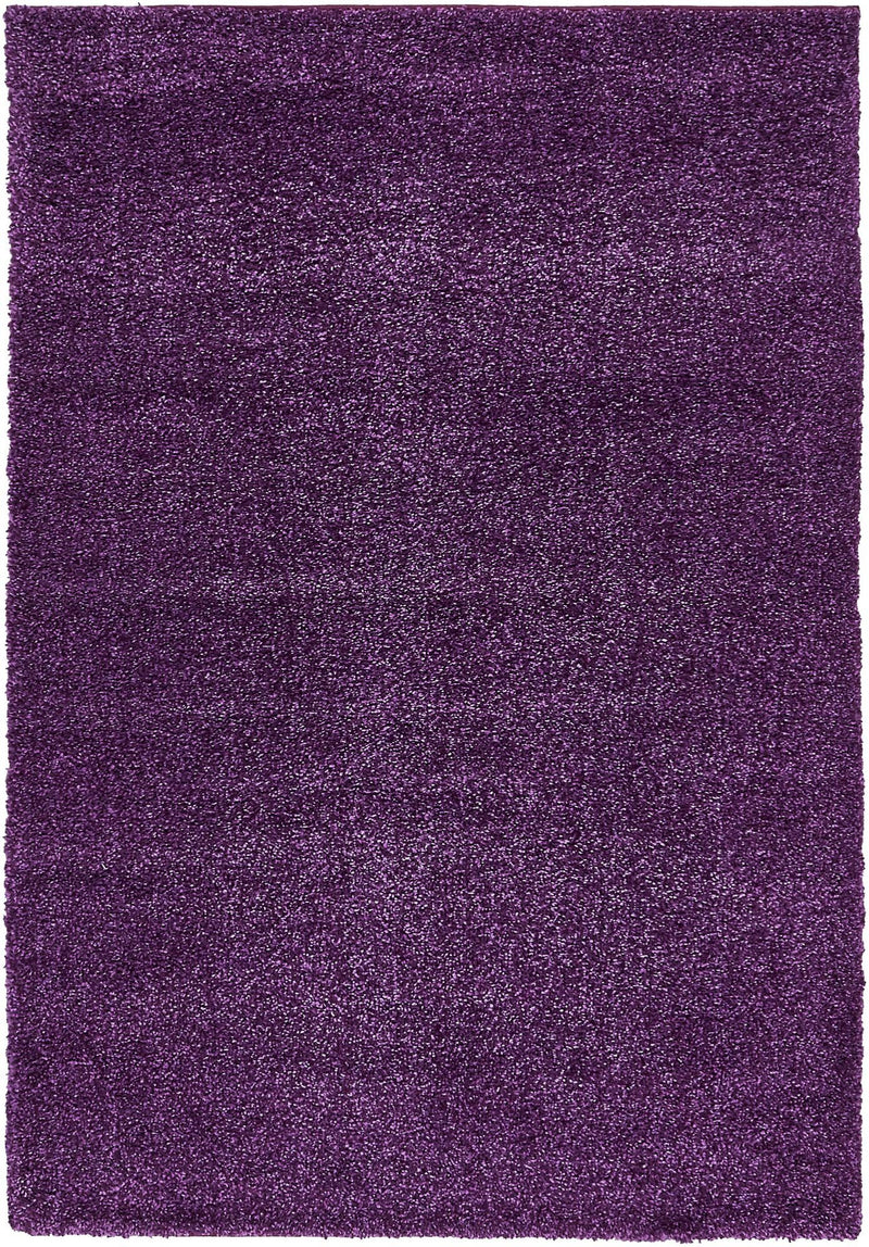 Solid Shag Seaside Collection Area Rug - Azure Cove (Violet) Rectangle Violet  lifestyle 3
