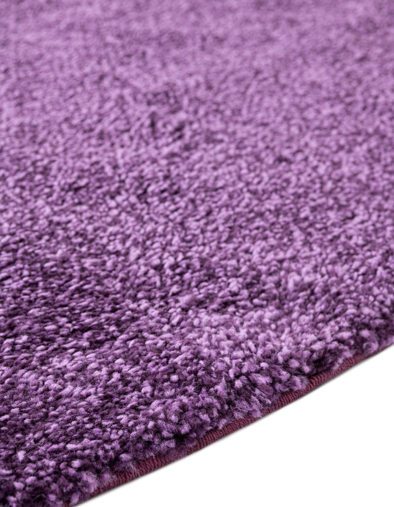 Solid Shag Seaside Collection Area Rug - Azure Cove (Violet) Round Violet  lifestyle 40