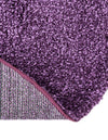 Solid Shag Seaside Collection Area Rug - Azure Cove (Violet) Round Violet  lifestyle 41