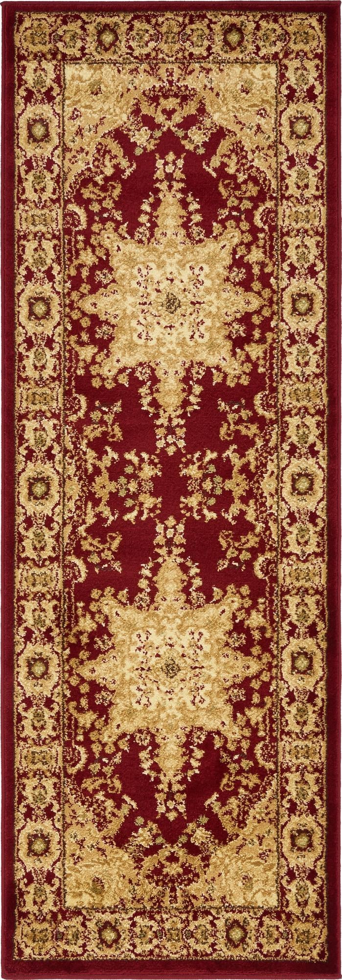 Versailles Elegance Collection Area Rug - Trianon Runner Red  lifestyle 30