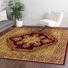 Versailles Elegance Collection Area Rug - Trianon Square Red  lifestyle 58