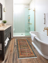 Zagros Oasis Collection Area Rug -  Khorramabad Runner Blue  lifestyle 199