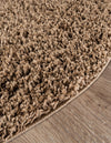 Plush Oasis Collection Area Rug - Serenity (Sandy Brown) Round Sandy Brown  lifestyle 22
