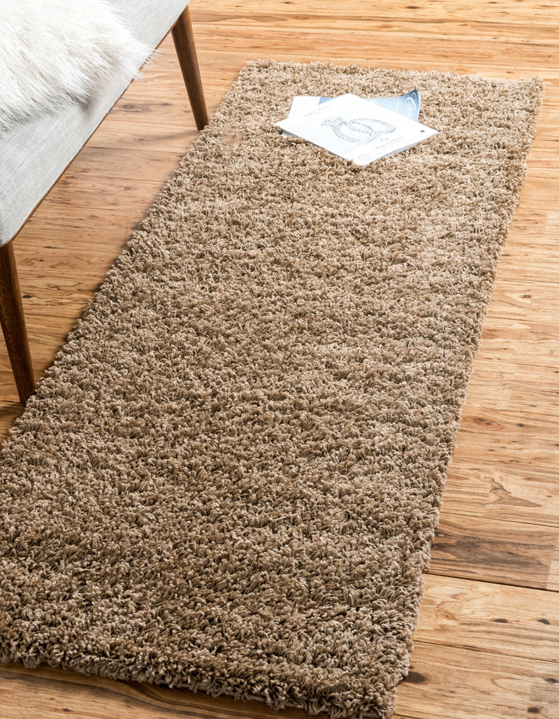Plush Oasis Collection Area Rug - Serenity (Sandy Brown) Runner Sandy Brown  lifestyle 50