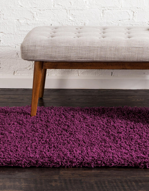 Plush Oasis Collection Area Rug - Serenity (Eggplant Purple) Runner Eggplant Purple  lifestyle 9