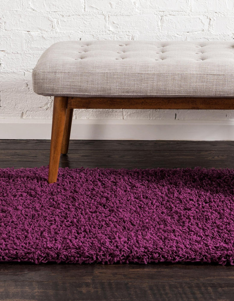 Plush Oasis Collection Area Rug - Serenity (Eggplant Purple) Runner Eggplant Purple  lifestyle 41