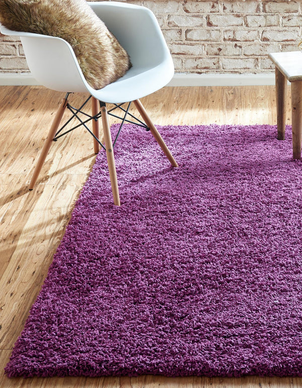 Plush Oasis Collection Area Rug - Serenity (Eggplant Purple) Rectangle Eggplant Purple  lifestyle 24