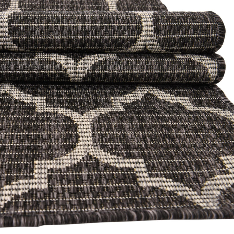 Savannah Pergola Collection Area Rug - Arbor (Black) Square Black  lifestyle 88
