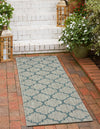 Garden Lattice Oasis Collection Area Rug - Arbor (Gray) Runner Gray  lifestyle 9
