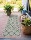 Garden Lattice Oasis Collection Area Rug - Arbor (Gray) Runner Gray  lifestyle 11