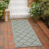 Garden Lattice Oasis Collection Area Rug - Arbor (Gray) Runner Gray  lifestyle 26