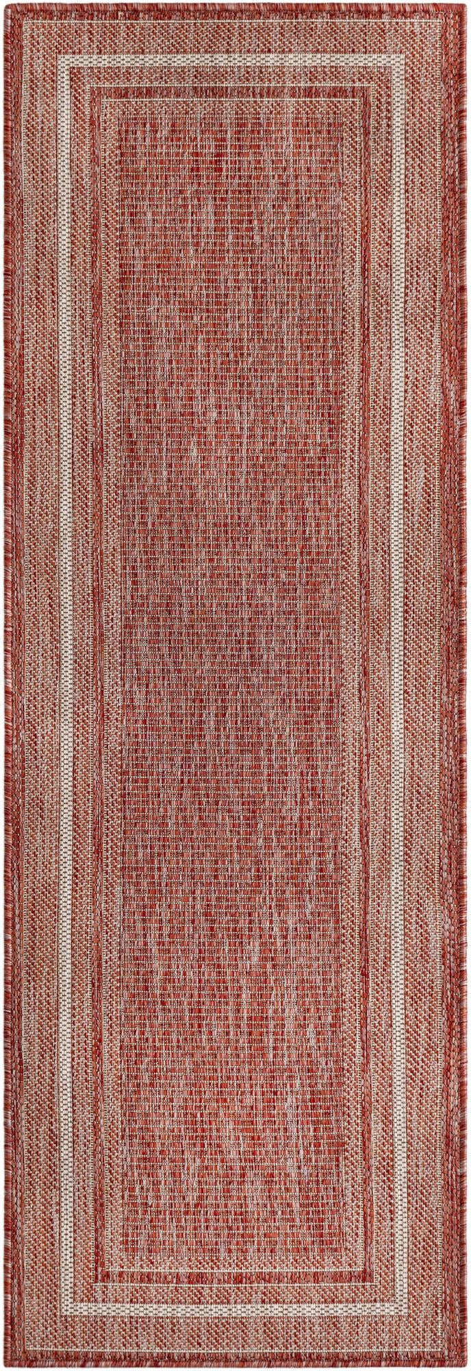 Patio Perimeter Collection Area Rug - Veranda (Rust Red) Runner Rust Red Main