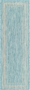 Patio Perimeter Collection Area Rug - Veranda (Aquamarine) Runner Aquamarine Main