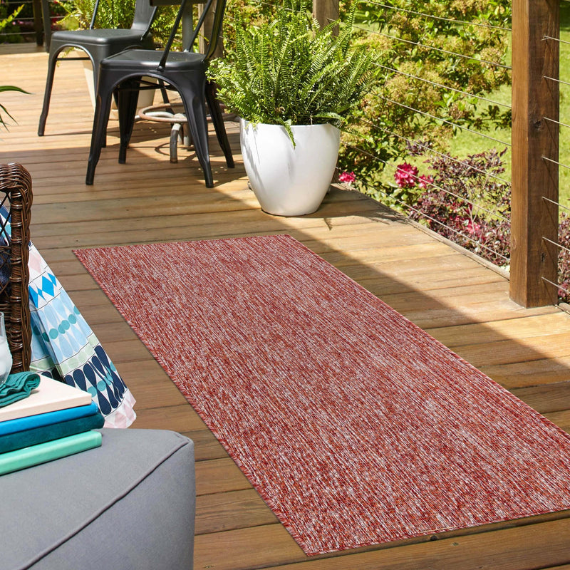 Patio Perfection Collection Area Rug - Veranda (Rust Red) Runner Rust Red  lifestyle 16
