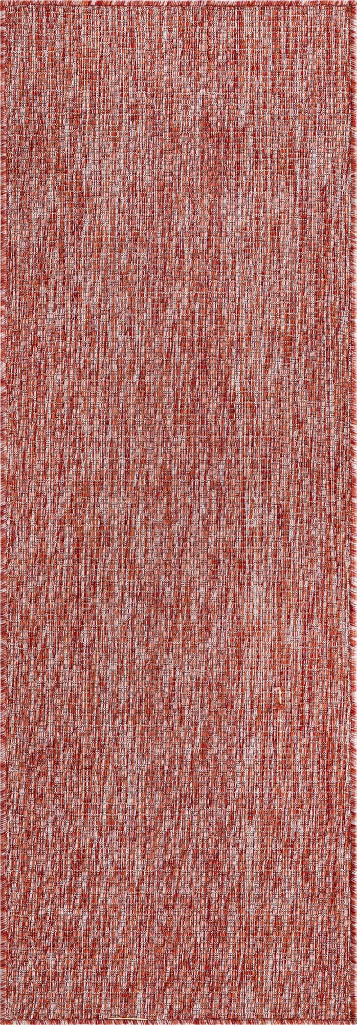 Patio Perfection Collection Area Rug - Veranda (Rust Red) Runner Rust Red Main