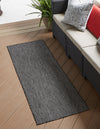 Patio Perfection Collection Area Rug - Veranda (Black) Runner Black  lifestyle 0